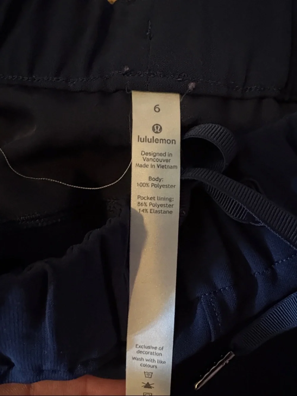 lululemon athletica Navy Wide-Leg Drawstring Sweatpants - Picture 2 of 3